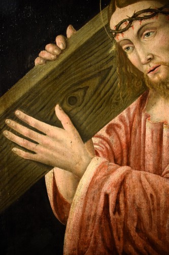 XVIe siècle et avant - Le Christ portant la croix, Maître lombard fin du XVIe siècle